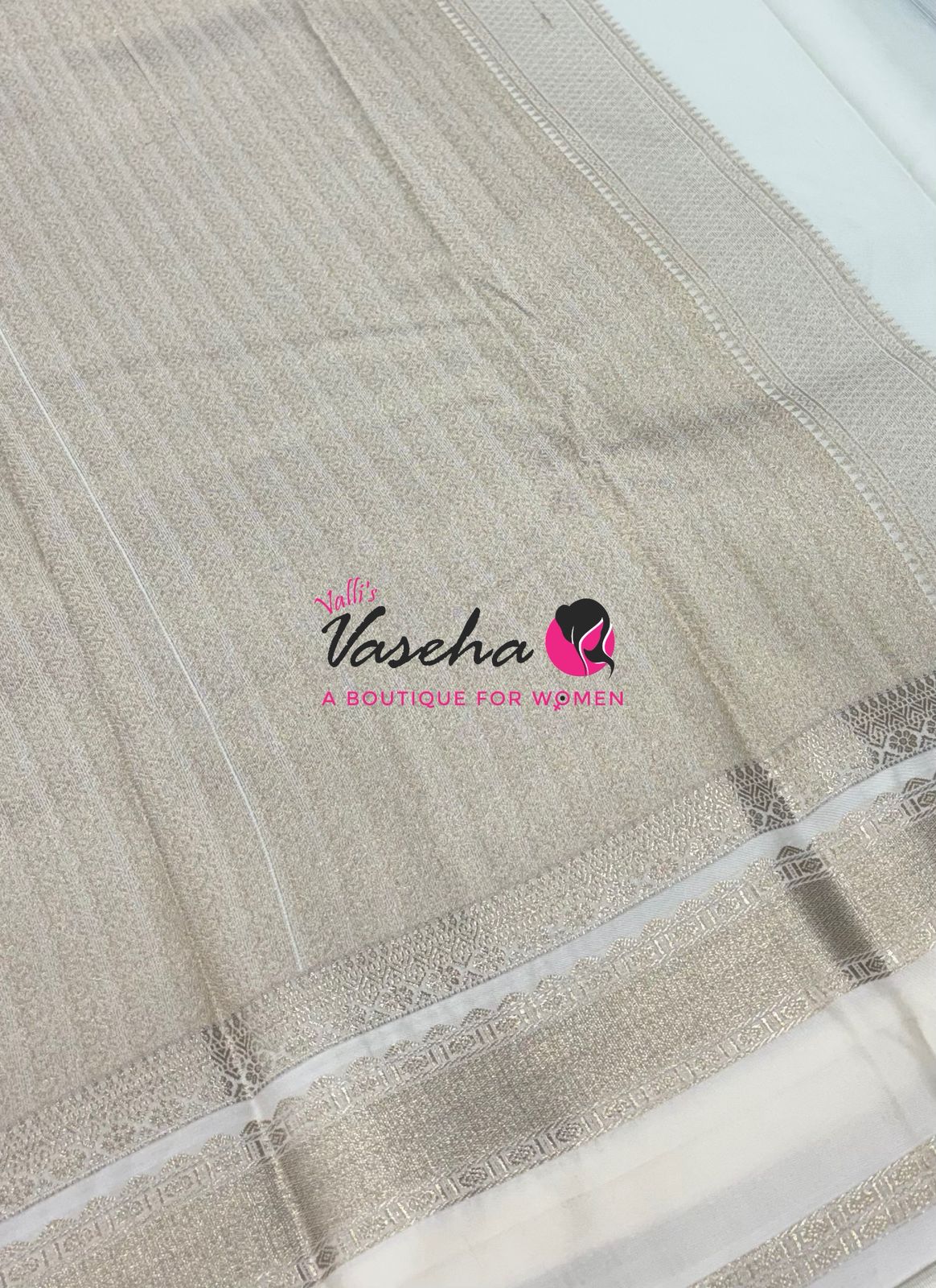 Semi Kanchi Silk  - Pista Green & Cream - VVSKS007