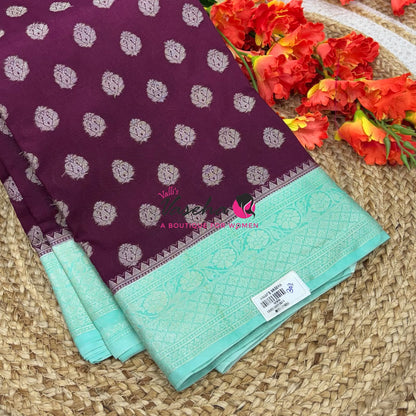 30% less - Offer Saree - Semi Banarasi Saree - VVDS009