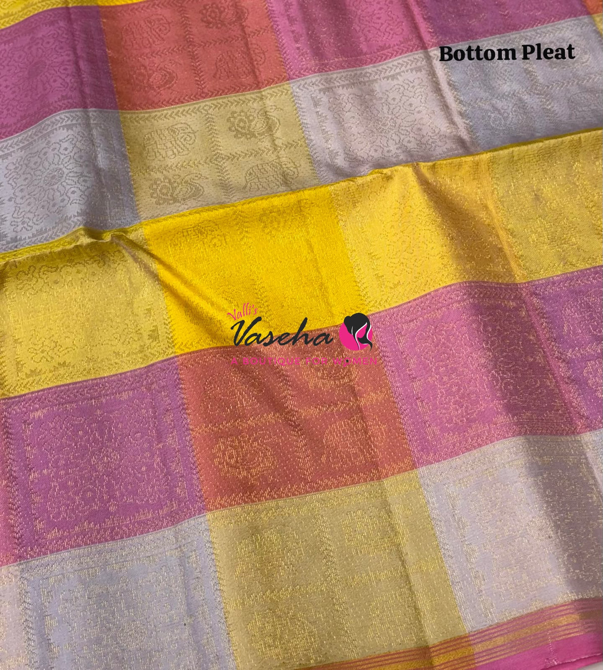 Pure Soft Silk Saree - Partly Pallu -  Half & Half Saree - VVPSS088