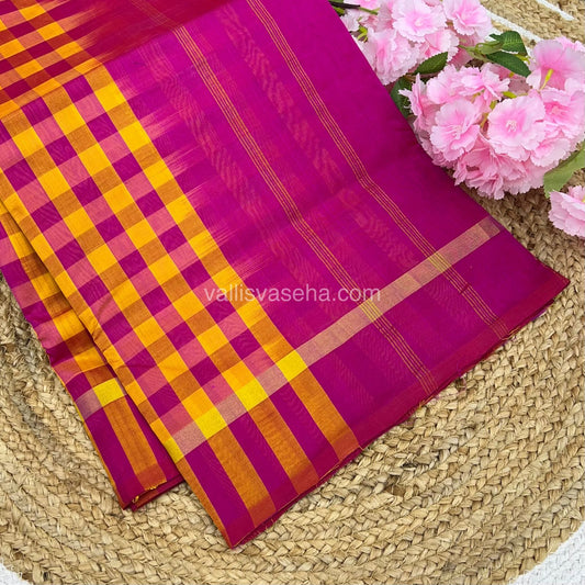 Pure Silk Cotton Saree - Nayanthara Checks - Pazhum Pazhamum Checks Design - VVPPSC01