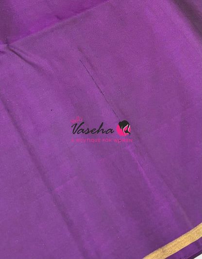Pure Soft Silk Saree - Pink & Purple - VVPSS091