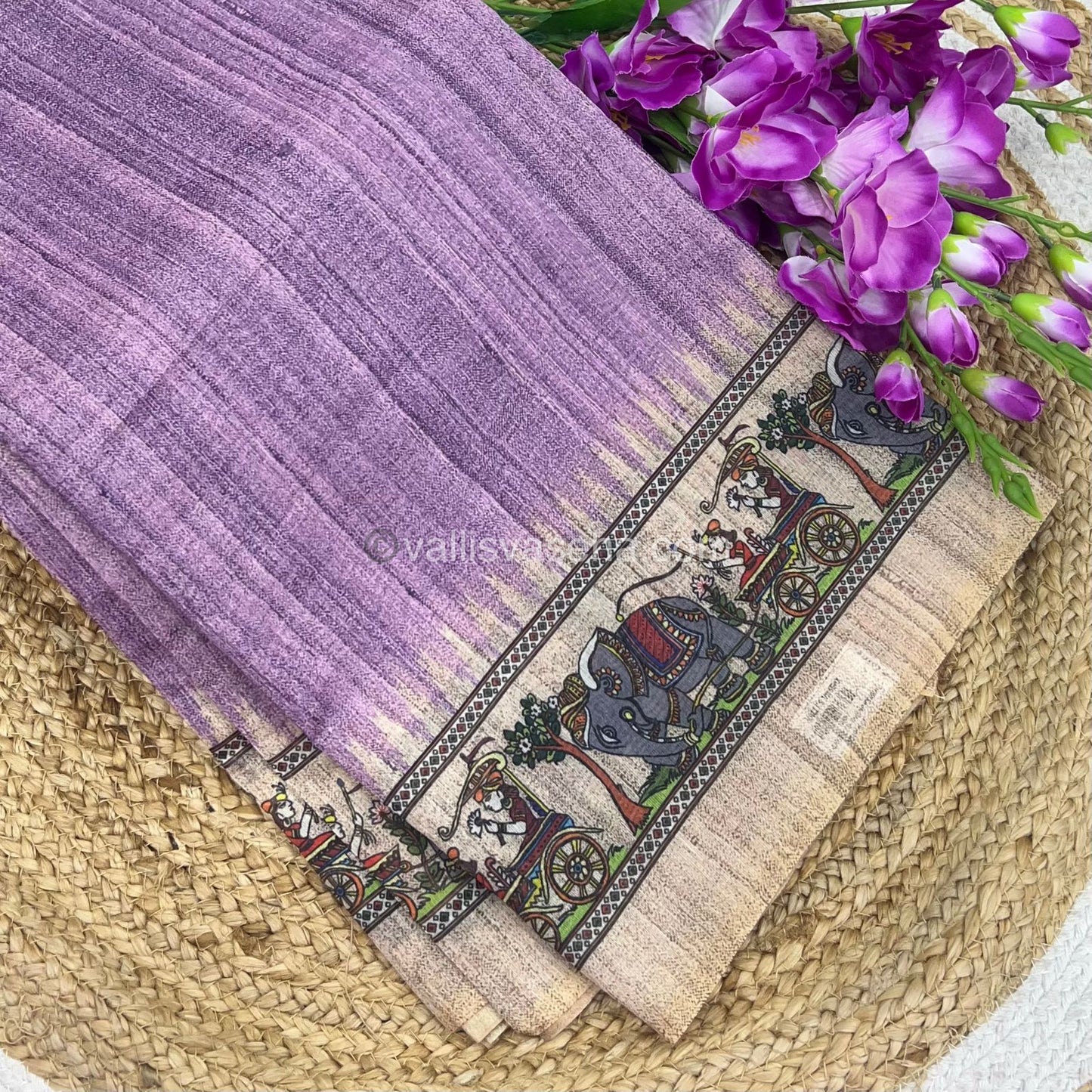 Semi Chanderi Saree - Digital Printed - VVSCD001