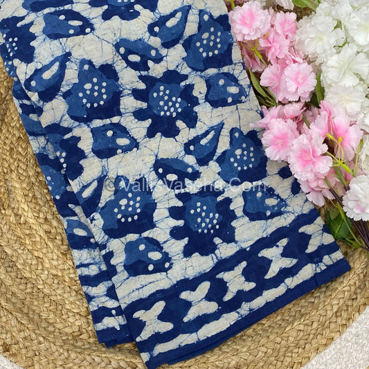 Pure Soft Mul Mul Cotton Sarees - Hand Block Prints - VVMMC003