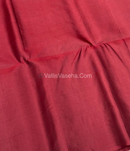 Pure Soft Silk Saree - Border Less - Maroon Shade - VVPSS055