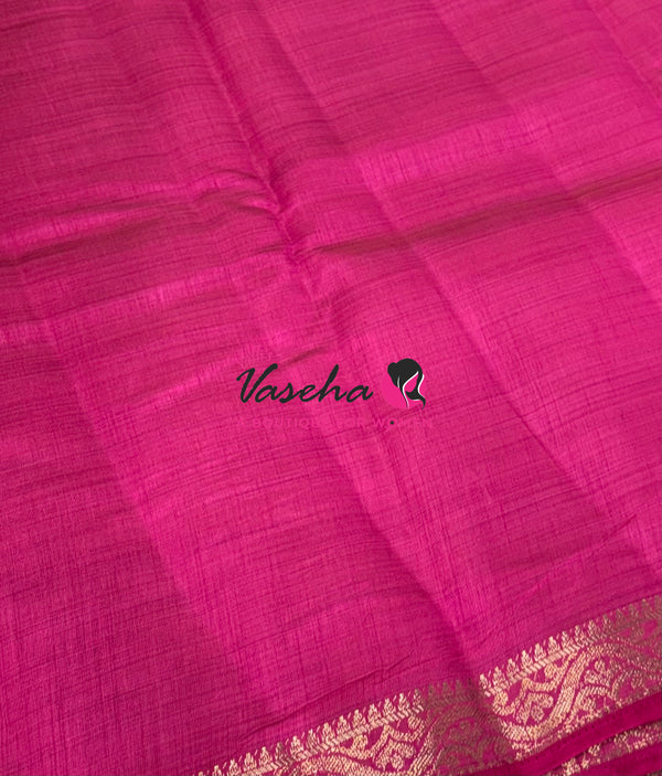 Semi Tussar Silk - Pink Shade - VVSTS070