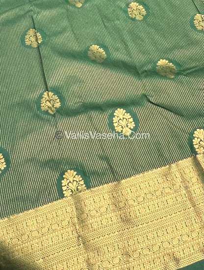 Semi Kanchipuram Silk - Vairavoosi Pattern  - VVSKS001