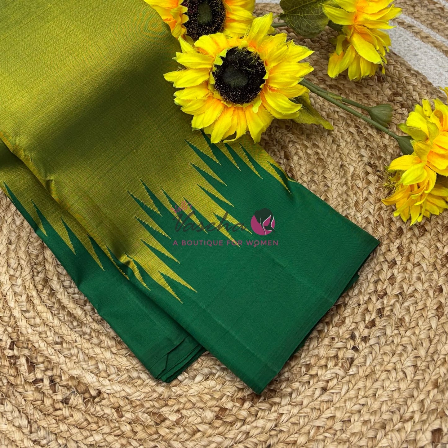 Pure Kanchipuram Silk Saree - Thalampoo - VVPS029