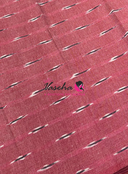 Ikkat Mercerised Cotton Saree - Single Ikkat - VVIKS001