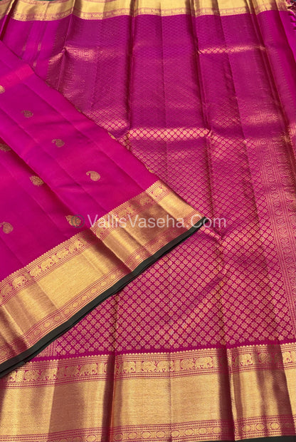 Pure Kanchipuram Silk Saree - Pink  Shade  - VVPS022
