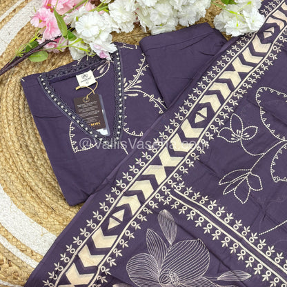 Readymade 3pc Set - Printed Cotton - VVRMS002