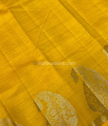 Semi Tussar Silk - Mango Yellow Shade - VVSTS002