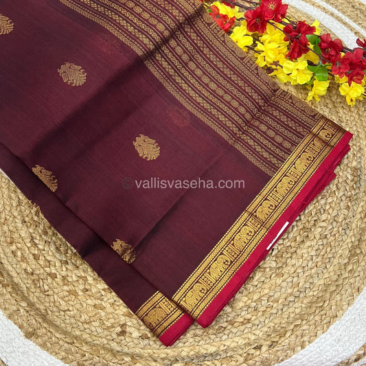 Pure Silk Cotton Saree -Retta  Mayil Design - VVRMS001