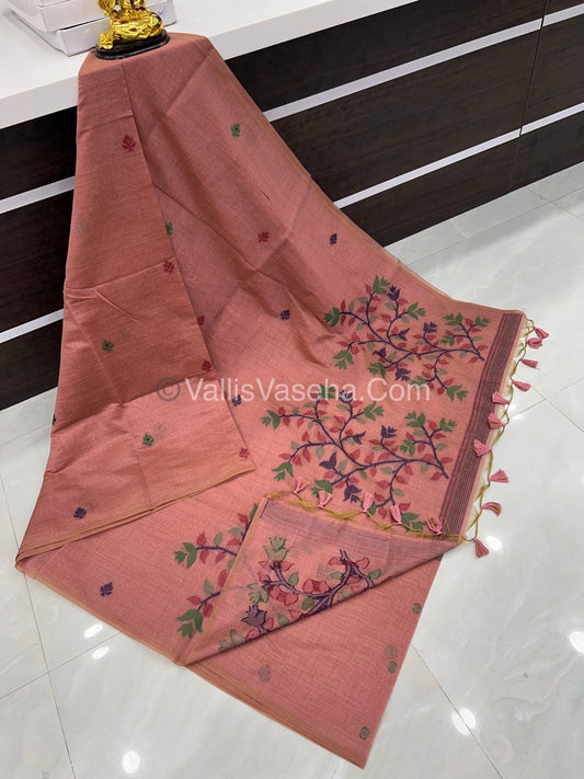 Muga Cotton Saree - VVMCS001