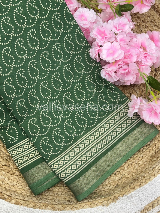 Casual Wear - Fancy Mixed Muslin Cotton - Green Shade - VVFMC003