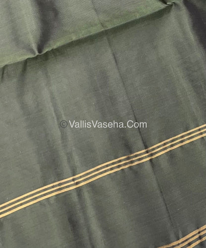 Pure Soft Silk Saree - Pastel Blue & Olive Green - VVPSS062