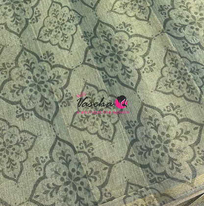Linen Tissue Saree - VVLTS010