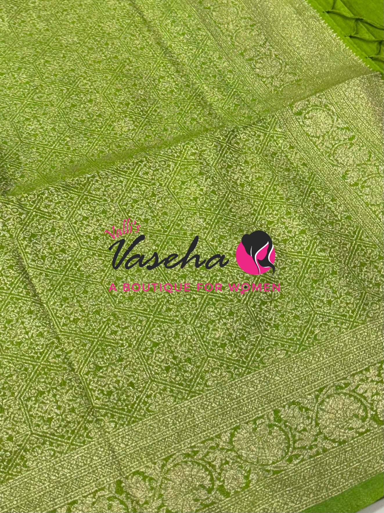 Banarasi - Heritage Silk - Semi Kathan Silk - Parrot Green Shade - VVBHS010