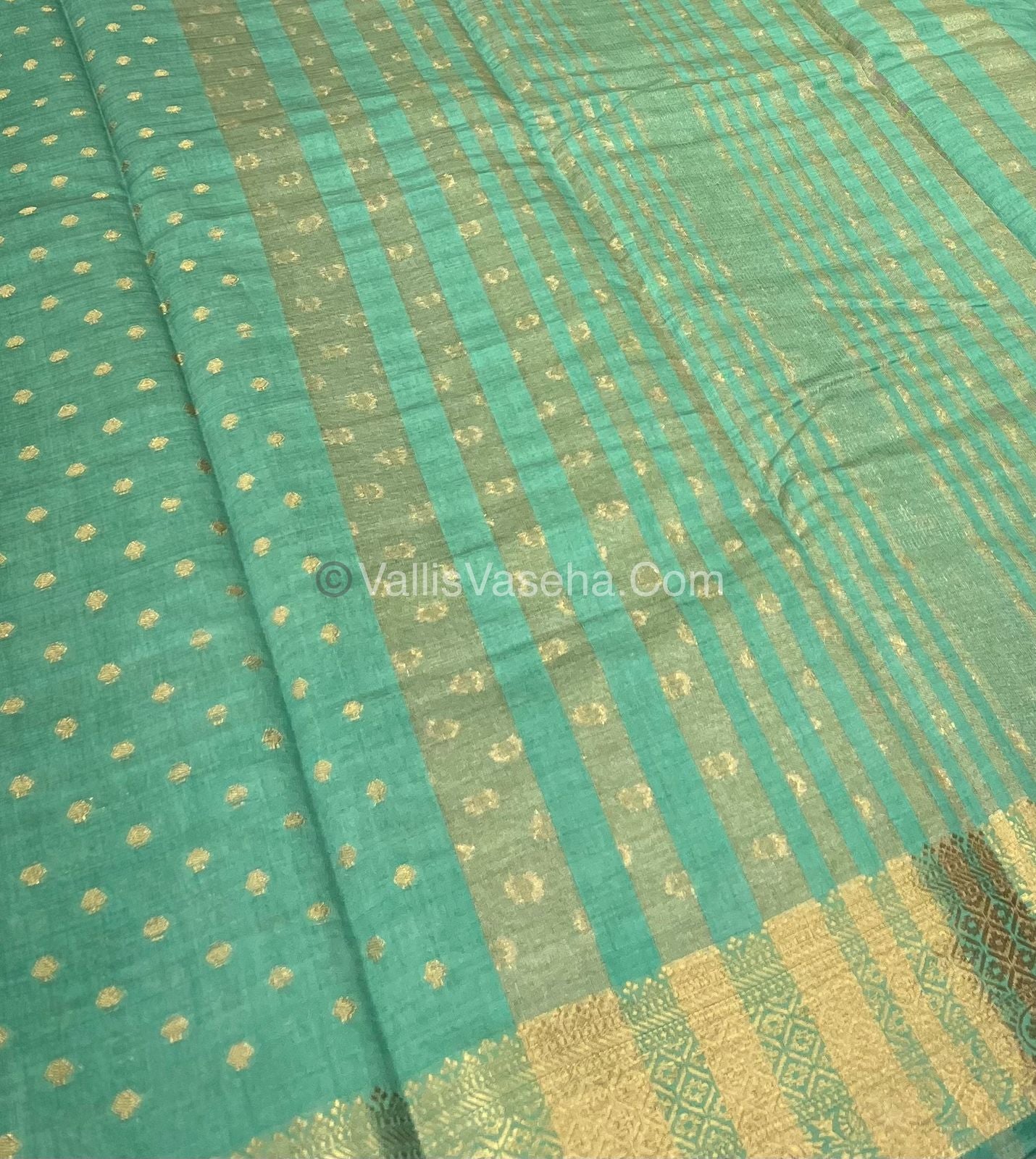 Semi Tussar Silk  - Pastal Green Shade  - VVSTS014