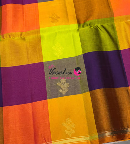 Pure Soft Silk Saree - Partly Pallu -  Half & Half Saree - VVPSS088