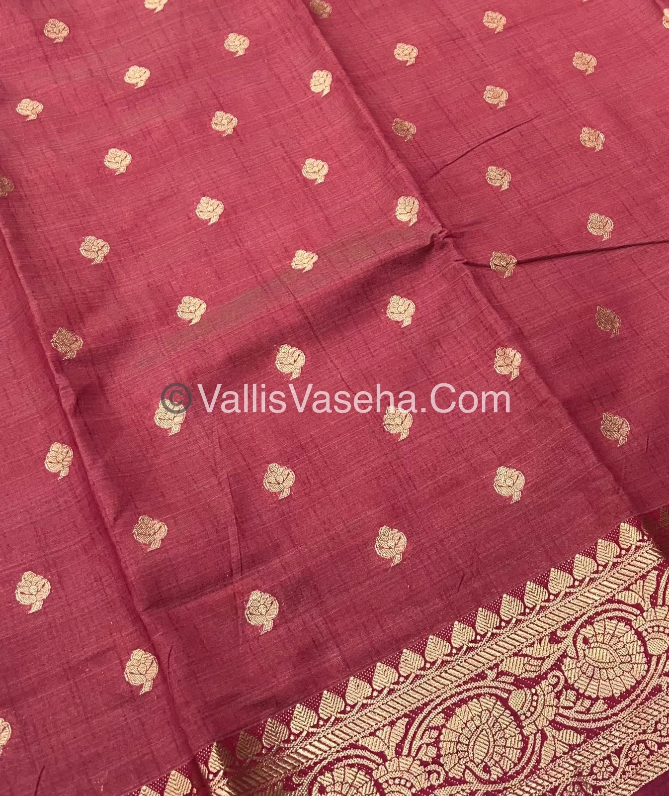 Semi Tussar Silk  - Maroon Shade - VVSTS024