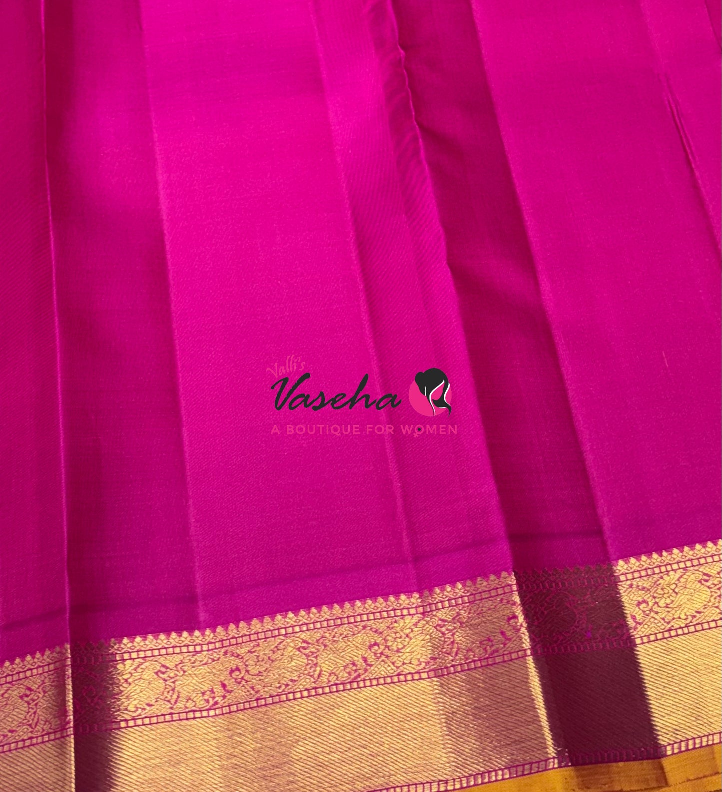 Pure Kanchipuram Silk Saree - Dual Tone Golden Yellow & Pink Combo - VVPS025