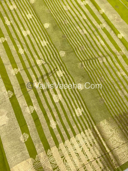 Semi Tussar Silk  - Green  Shade - VVSTS024