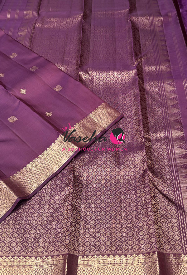 Pure Kanchipuram Silk Saree -Shade Of Brown Wine - 2 - VVPS093