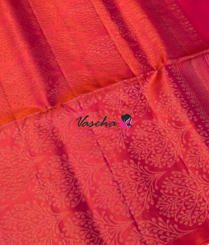 Pure Soft Silk Saree  - Peach Shade - VVPSS094