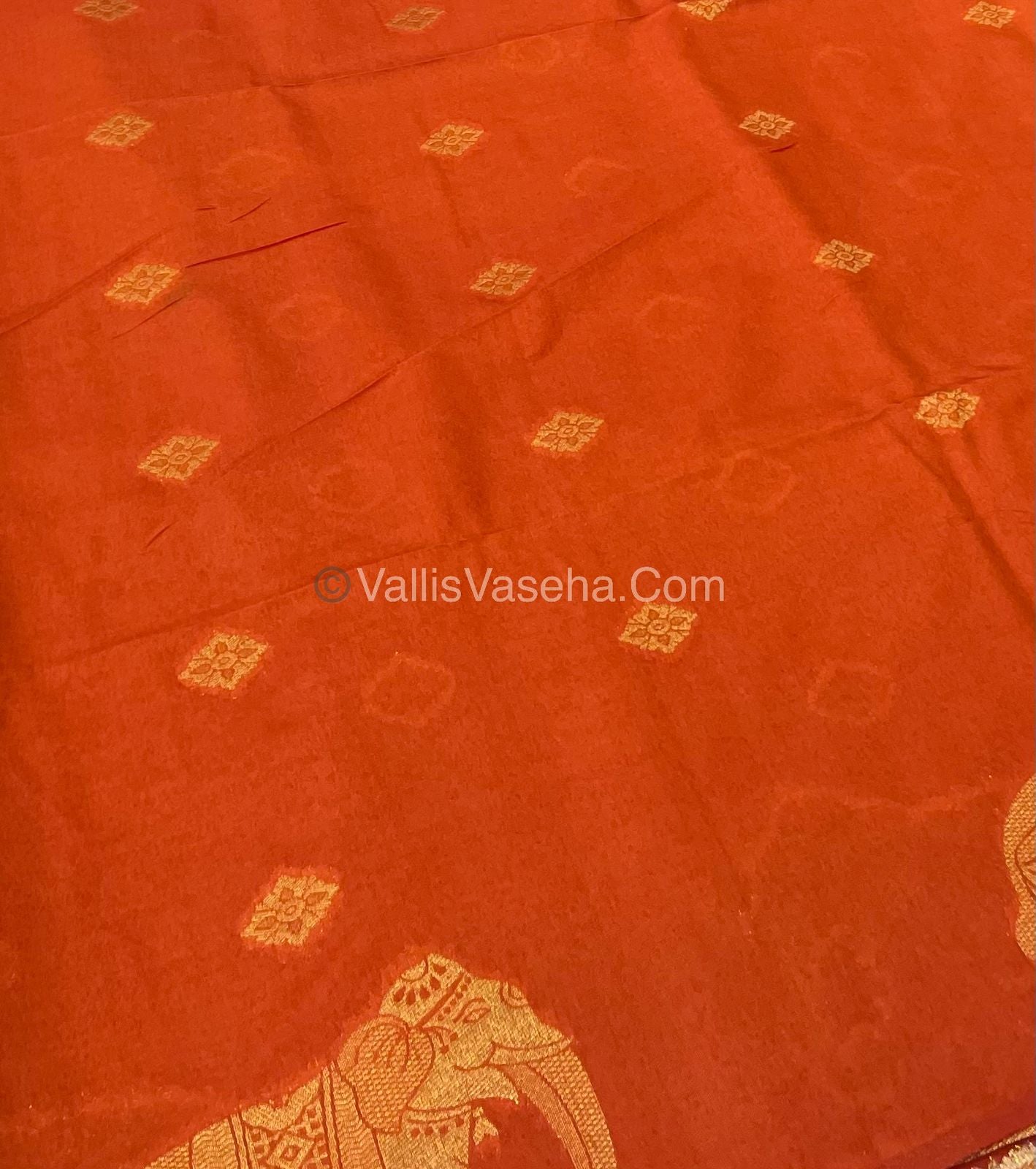 Mulberry Semi Silk - Rust Orange Shade - VVMSS001