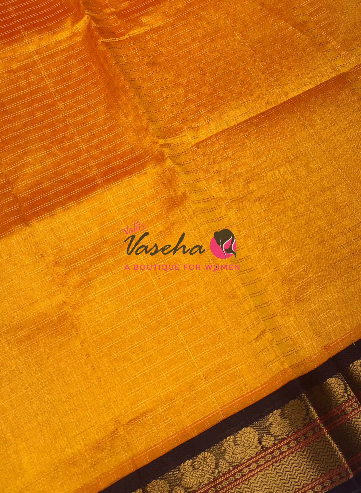 Pure Korvai Silk Cotton - Mango Yellow & Brown Combo - VVKSC010
