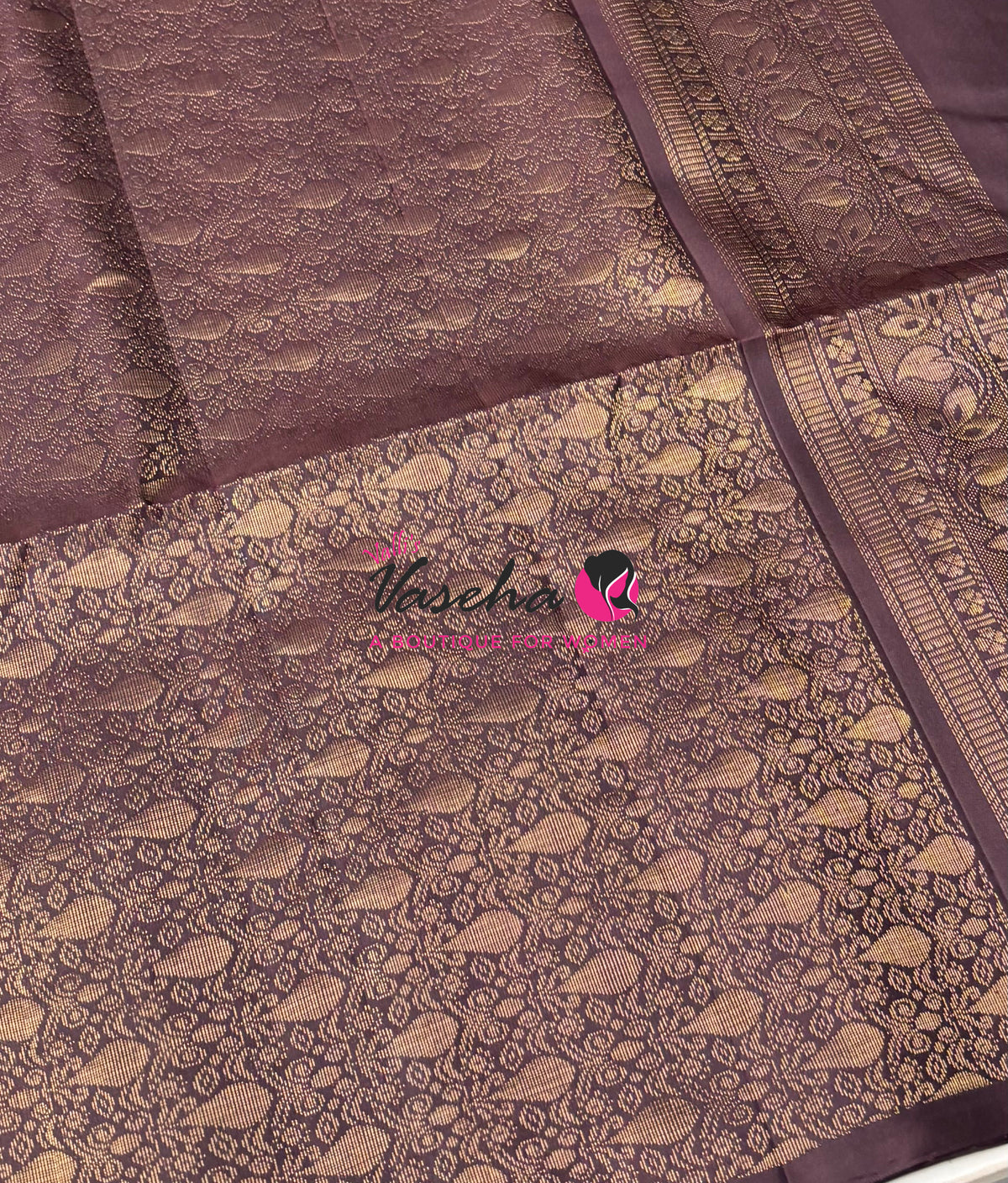 Pure Soft Silk Saree - Onion Pink & Brown - VVPSS119