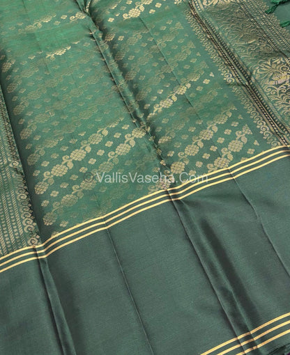Half Mix - Pure Soft Silk Saree - Long Retta Petta Border with Butta - VVPSS050
