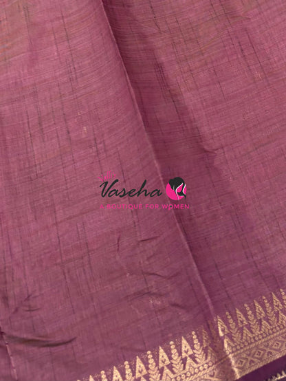 Semi Tussar Silk Saree | Wine Shade |VVSTS072