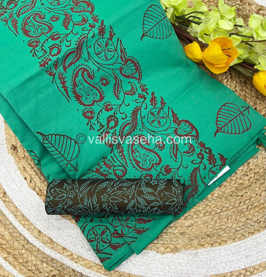 South Mixed Printed - Greenish With Brown    - VVPCP003