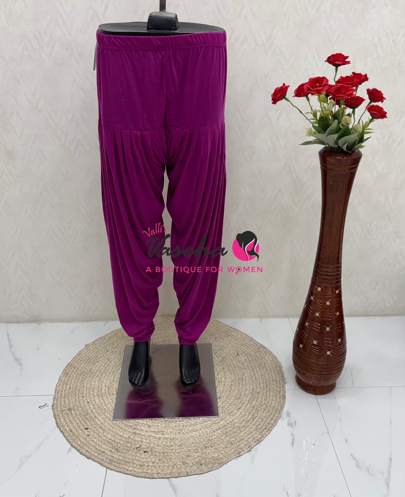 Semi Patiyala - Purplish Pink Shade - VVSP001
