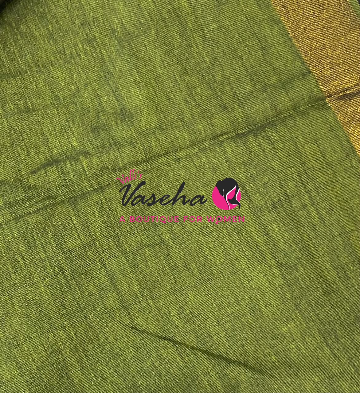 Handloom Cotton Sarees  - Light Green Shade - VVKC001
