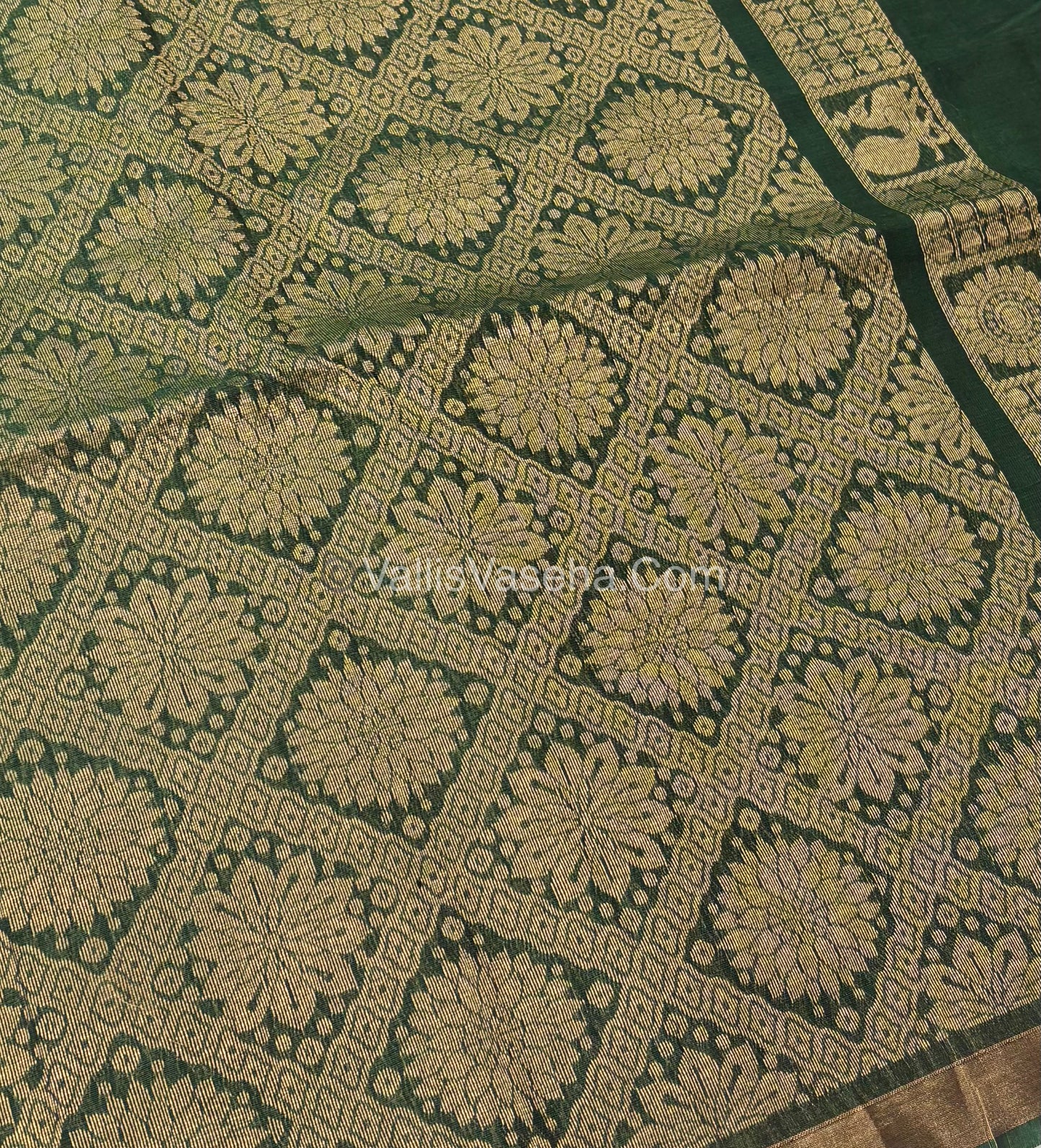 Kora Silk Saree - SICO -  Blue With Green Shade  - VVKS002