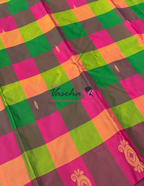 Pazhum Palamum checks - Semi Silk Sarees - VVSSS003