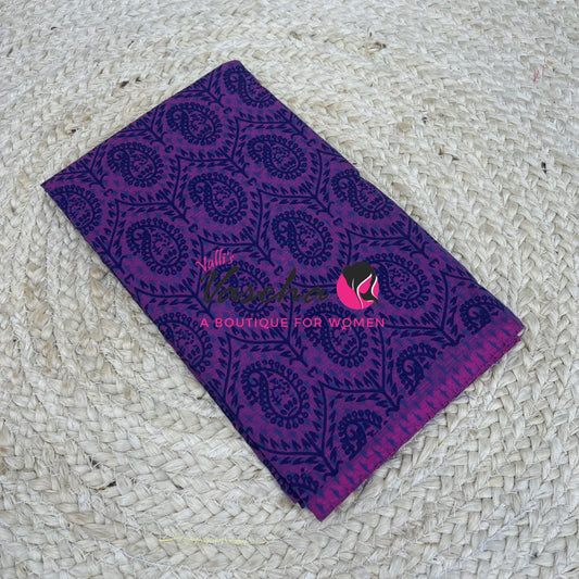 Blouse Bit - Pure Cotton - Self Bobby  Print - 1 mtr - VVBB001