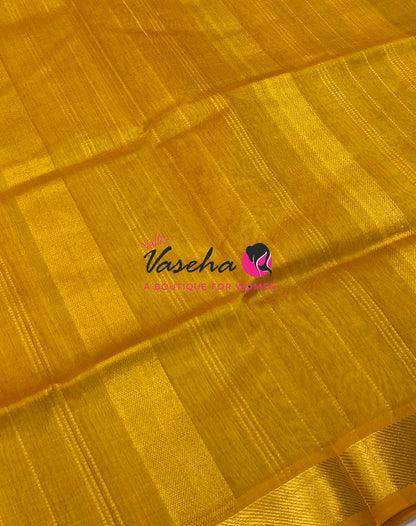 Pure Silk Cotton Sarees - Red  With Yellow - VVPSC003