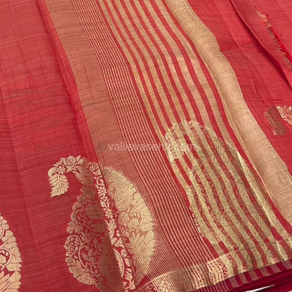 Semi Tussar Silk - Meroonish Red Shade - VVSTS002