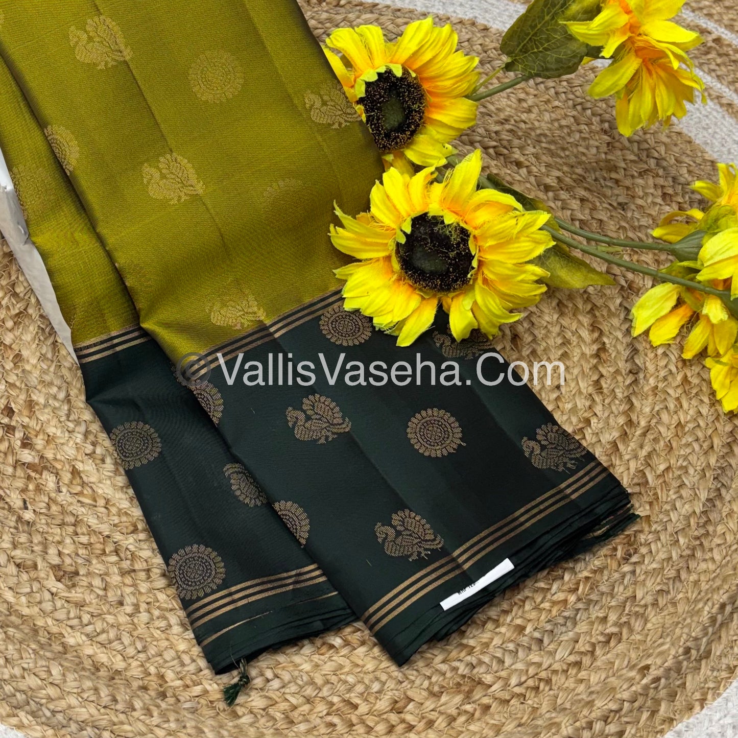 Half Mix - Pure Soft Silk Saree - Long Retta Petta Border with Butta - VVPSS050