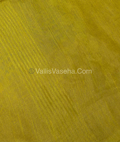 Bhagalpuri Silk - Green With Yellow - VVBS007