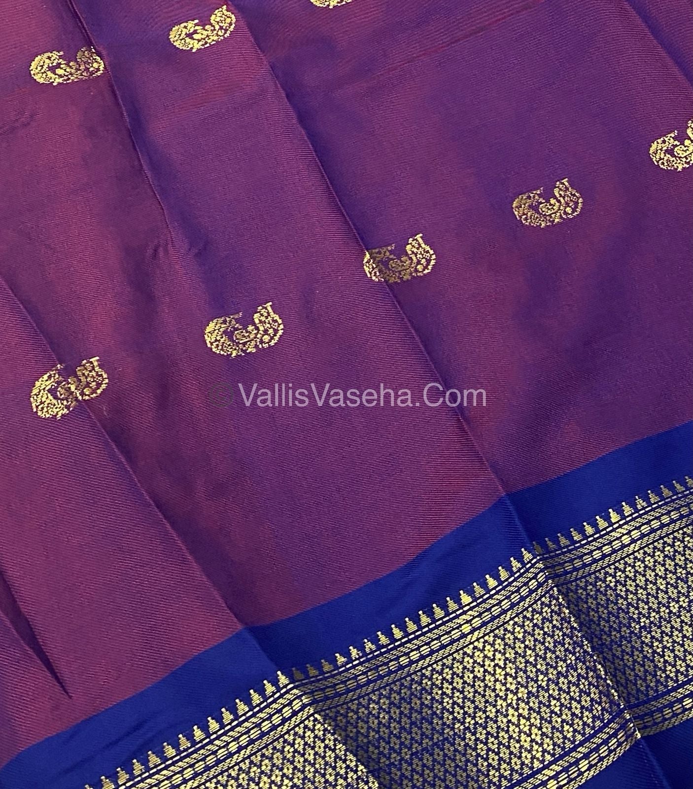 Semi Silk - Red with Blue Combo - VVSS001