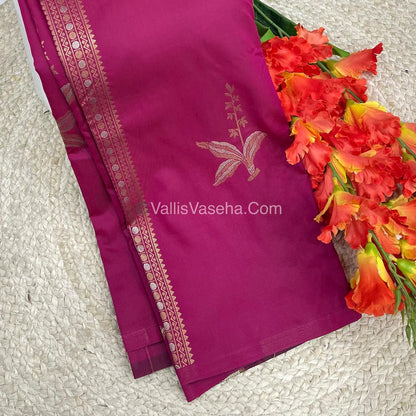 Semi Soft Silk - Border less - Pink Shade -VVSSS034