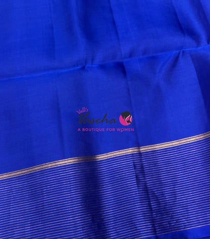 Pure Soft Silk Saree - Lavender with Blue - VVPSS071