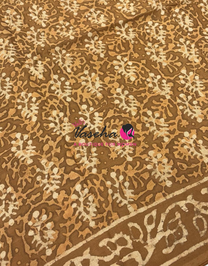 Pure Soft Mul Mul Cotton Sarees - Hand Block Prints - VVMMC009