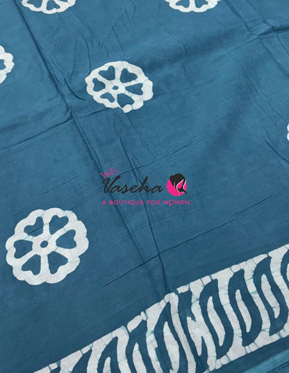 Pure Soft Mul Mul Cotton Sarees - Hand Block Prints - VVMMC009