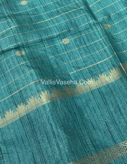 Semi Chanderi Saree - checks pattern - VVSCS004