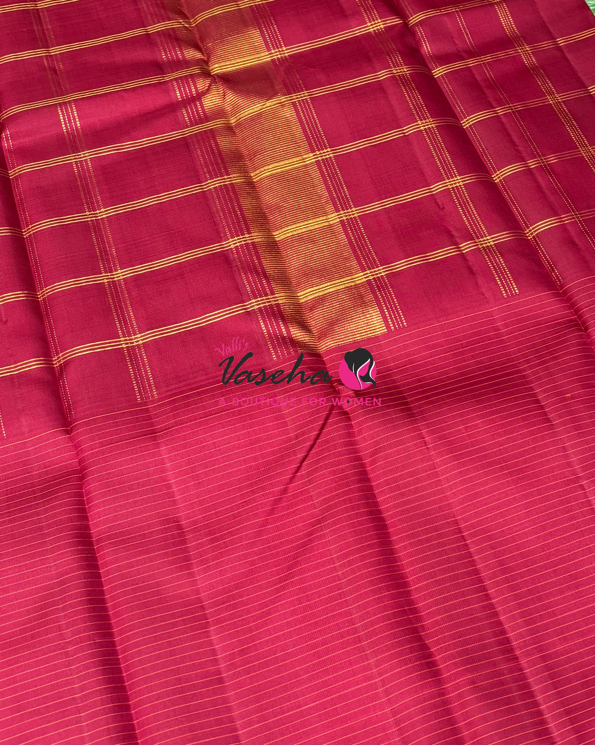 Pure Korvai Kanchipuram Silk Saree - VVPS035